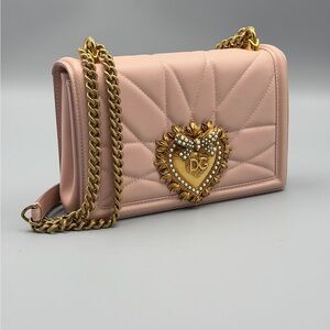 Dolce & Gabbana Pink Devotion Double Chain Bag